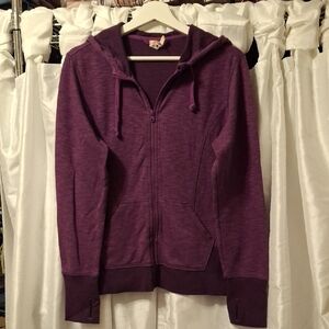Lucy Deep Purple Zip-Up Hoodie Lg